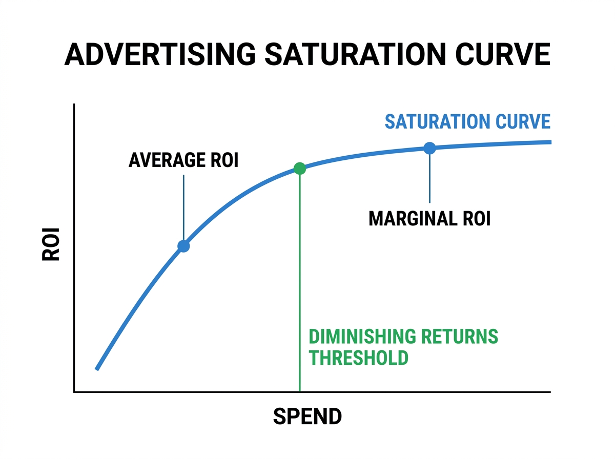 Marginal ROI saturation curve