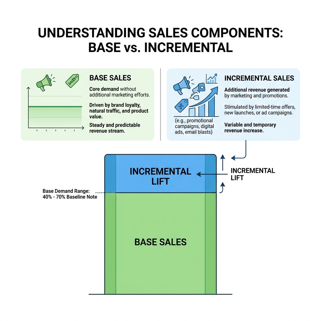 Base vs incremental sales